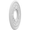 Ekena Millwork Baltimore Thermoformed PVC Ceiling Medallion (Fits Canopies up to 5 1/4"), 13"OD x 3 1/2"ID x 3/4"P CMP13BA